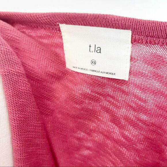 T. La Ruffle Open Front Cardigan Sweater XS - Picture 6 of 8